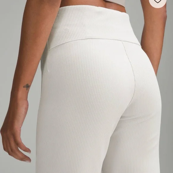 Lululemon Brushed Softstreme Ribbed Zip Flared Pant 32.5” - Picture 3 of 8
